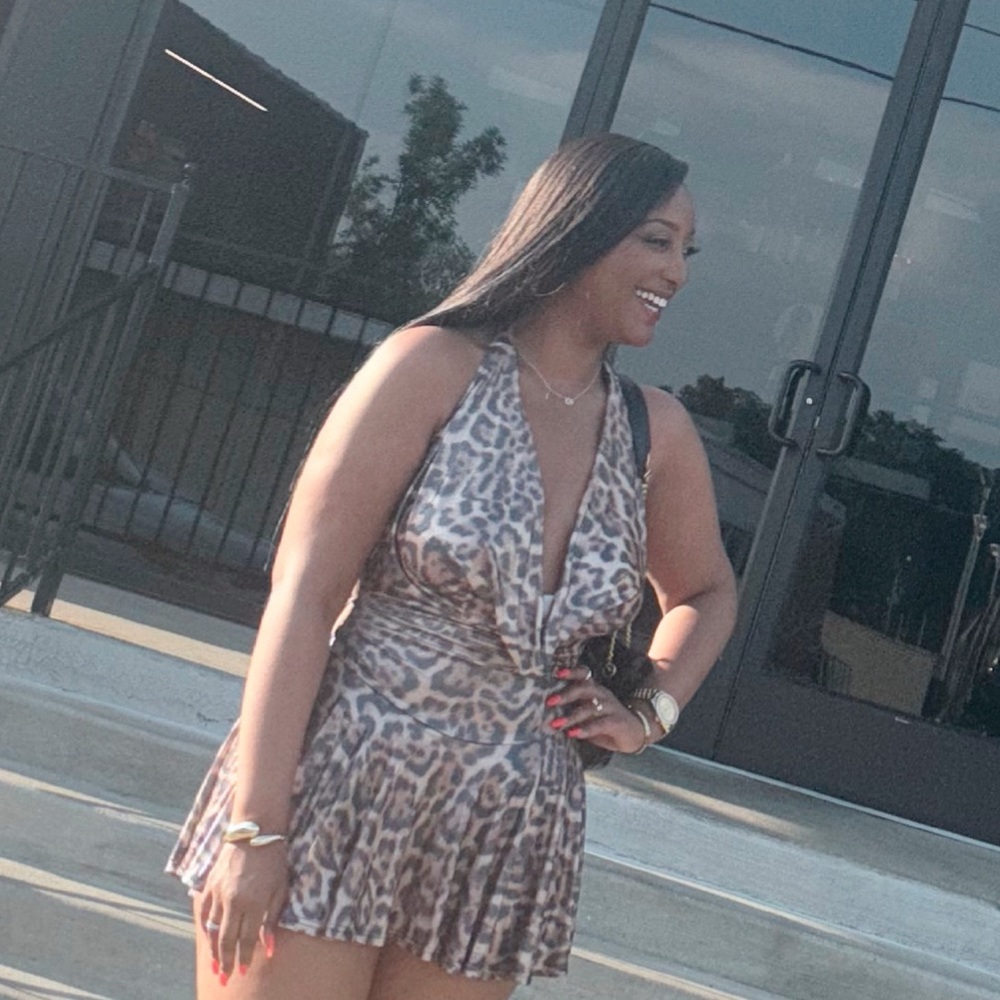 Stylish Leopard Print Mini Dress